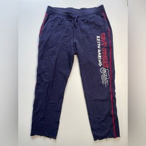 Keith Haring  SPRZNY x UNIQLO City Cycles Sweatpants Adult‎ XL Blue Pop Art